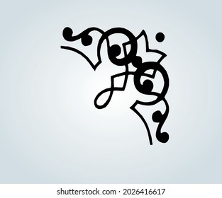Decorative border for frames or abstract photographs in illustration