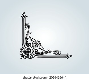 Decorative border for frames or abstract photographs in illustration