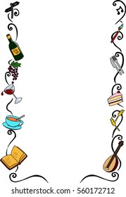 Decorative Border - Ideal for arts and craft center cafe menus and advertising.