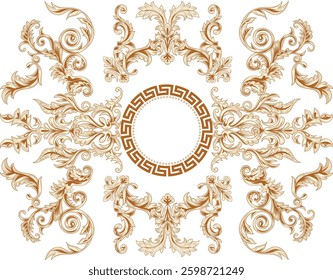 Decorative border for interior design in the Baroque style.