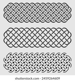 Borde decorativo aislado sobre fondo blanco. Ilustración vectorial