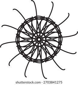 Borda decorativa quadro de arte Mandala.