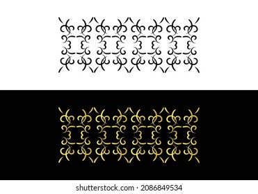 decorative border in retro style. Elegant vintage calligraphic vignette or divider for greeting card, banner, retro party, wedding invitation, menu, postcard