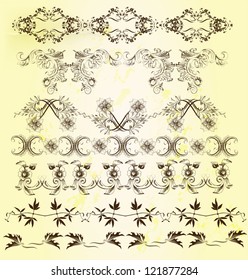 Decorative  borders for design. Calligraphic vector