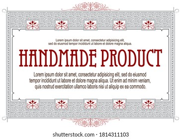 Decorative borders and frames Art Nouveau style. Template for advertisements, greeting cards, wedding and other invitations. 