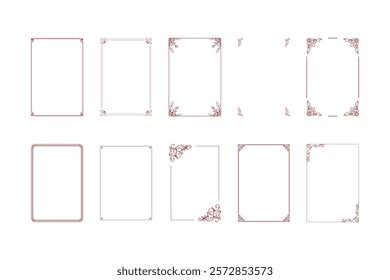 Decorative borders and frames Art Nouveau style vector. Art Nouveau decorative borders and frames, vintage vector design, ornate patterns for invitations, cards, and posters.