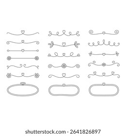 Decorative borders and frames isolated on white background