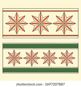 Decorative Borders with Star Motifs pattern