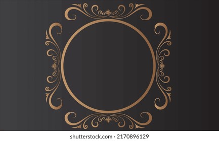 Decorative borders templates elegant retro shapes