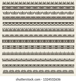 Decorative borders vector set 