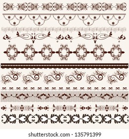 Decorative  borders for your  design. Calligraphic vector