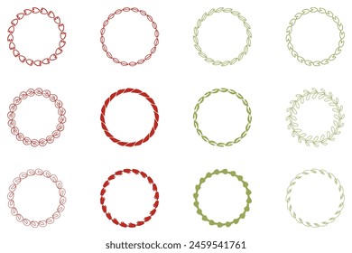 Decorative botanical frame set design