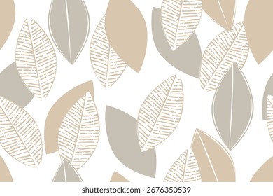 decorative and botanical seamless pattern background