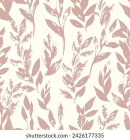 Decorative botanical seamless pattern. Repeating background. Tileable wallpaper print.