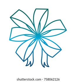 decorative bow icon over white background vector illustration