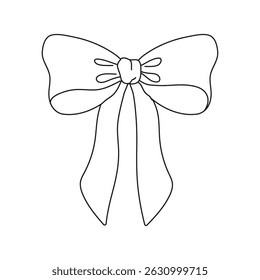 Decorative bow in minimalistic design suitable for art projects, gifts, and more
