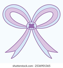 A decorative bow in pastel colors, symbolizing elegance and celebration.