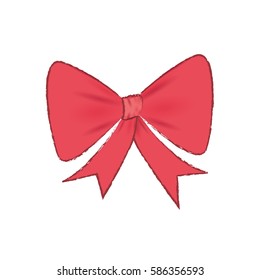 Decorative bow ribbon icon vector illustration graphic design