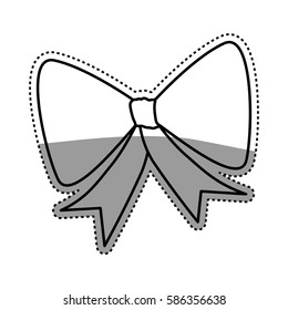 Decorative bow ribbon icon vector illustration graphic design