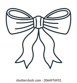 decorative bow silhouette over white