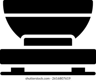 Decorative Bowl Glyph Vector Icon Design