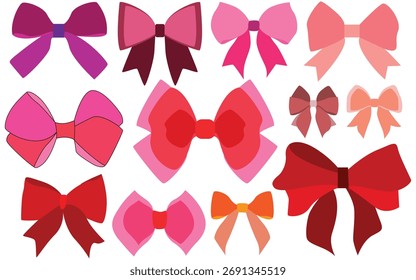  Conjunto de arcos decorativos — Fita elegante para embrulho de presente, acessórios de cabelo e design de decoração de férias