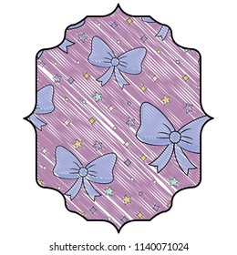 Decorative bows and stars pattern