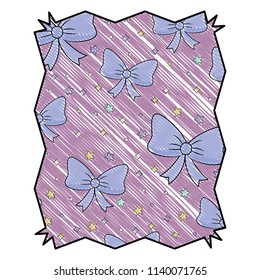 Decorative bows and stars pattern