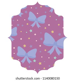Decorative bows and stars pattern
