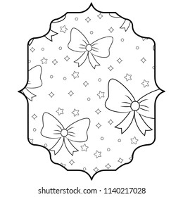 Decorative bows and stars pattern