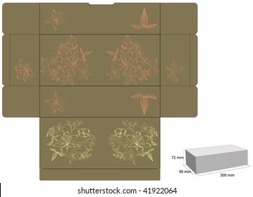 Caja decorativa con taladro (flores)