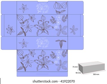 Decorative box with die cut (flowers)