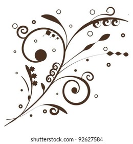 Decorative branch - element for design. Vector.