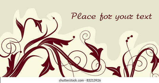 decorative branch vectorized