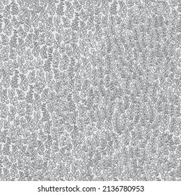 Ramas decorativas con elementos de hojas. Patrón oriental, ilustración vectorial. Página del libro de coloreado para aliviar el estrés.