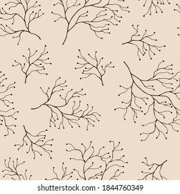 Decorative branches seamless pattern. Vector stock illustration eps10.