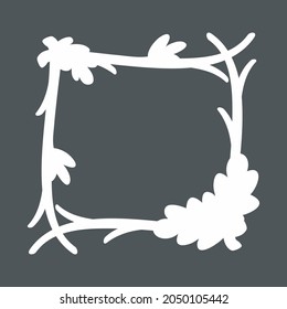 Decorative branches twigs tree frame quality vector illustration cut svg
