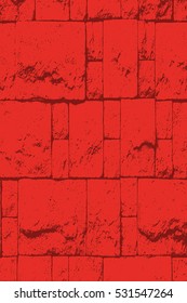 Decorative Brick Wall Color Red Texture For Your Design. EPS10 vector.