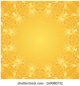 Un fondo luminoso decorativo con espacio vacío