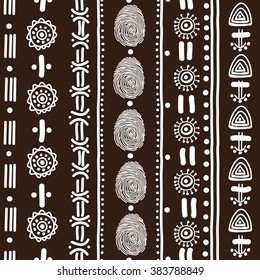 Decorative bright ethnic seamless pattern. Vector illustration.