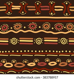 Decorative bright ethnic seamless pattern. Vector illustration.