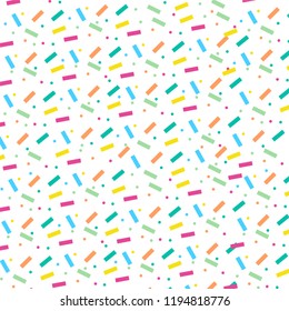 Decorative bright sprinkles texture design vector pattern