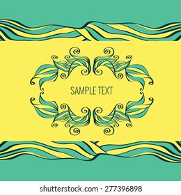 Decorative bright vector frame.Template for design. Well suited for greeting cards or invitations.