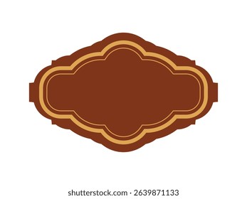 Decorative Brown and Beige Label Design
