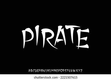 Vector de fuente de visualización de trazo de pincel decorativo