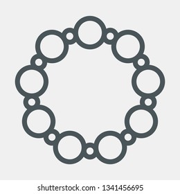 Decorative buble frame quality vector illustration cut