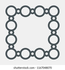 Decorative buble frame vector illustration cut