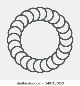 Decorative buble frame vector illustration cut