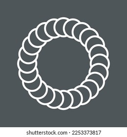 Decorative buble frame vector illustration cut