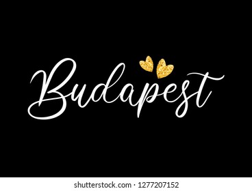 Decorative "Budapest" Text
